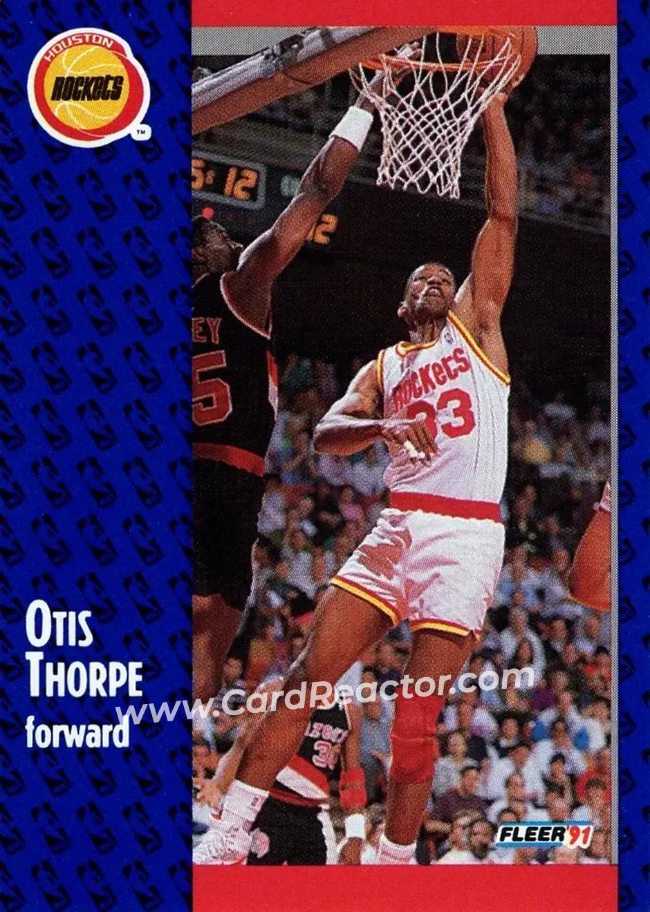 1991-92 Fleer #80 - Otis Thorpe - Houston Rockets - Front