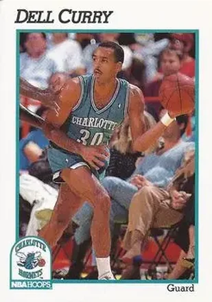 1991-92 Hoops #20 - Dell Curry - Charlotte Hornets