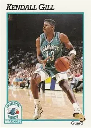 1991-92 Hoops #21 - Kendall Gill - Charlotte Hornets