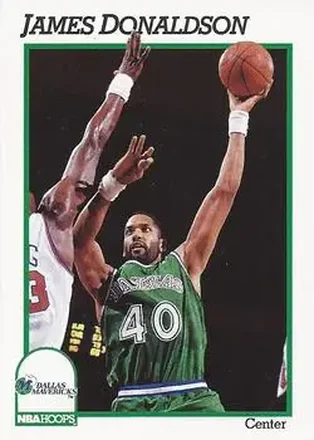 1991-92 Hoops #45 - James Donaldson - Dallas Mavericks