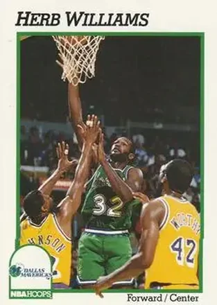 1991-92 Hoops #50 - Herb Williams - Dallas Mavericks