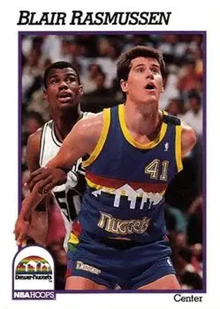 1991-92 Hoops #55 - Blair Rasmussen - Denver Nuggets