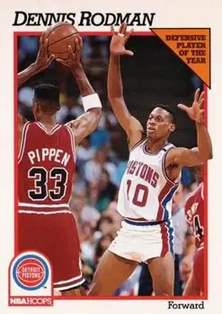 1991-92 Hoops #64 - Dennis Rodman - Detroit Pistons