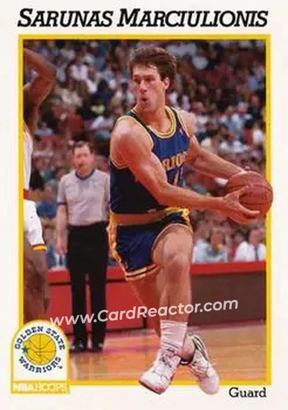 1991-92 Hoops #71 - Šarūnas Marčiulionis - Golden State Warriors