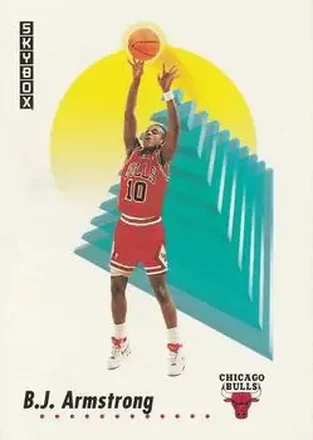 1991-92 SkyBox #34 - B.J. Armstrong - Chicago Bulls