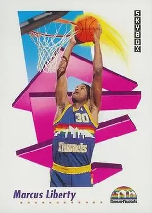 1991-92 SkyBox #72 - Marcus Liberty - Denver Nuggets