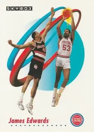 1991-92 SkyBox #82 - James Edwards - Detroit Pistons