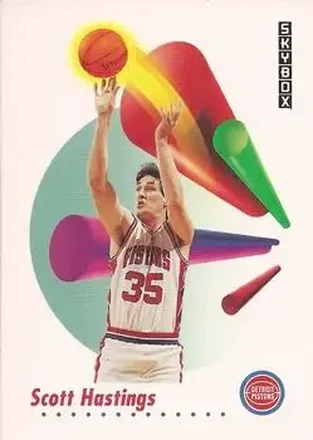1991-92 SkyBox #83 - Scott Hastings - Detroit Pistons