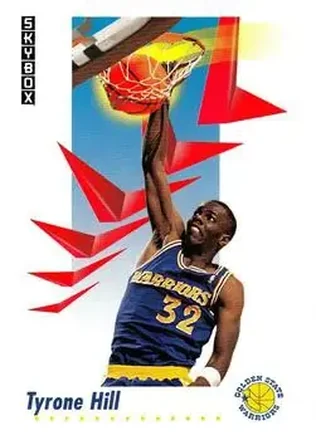 1991-92 SkyBox #92 - Tyrone Hill - Golden State Warriors