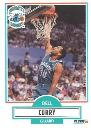 1990-91 Fleer #18 - Dell Curry - Charlotte Hornets