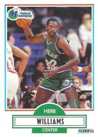 1990-91 Fleer #45 - Herb Williams - Dallas Mavericks