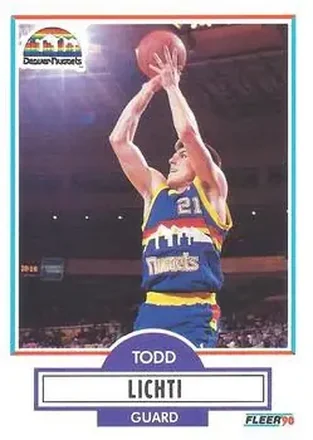 1990-91 Fleer #51 - Todd Lichti - Denver Nuggets