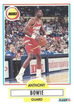1990-91 Fleer #69 - Anthony Bowie - Houston Rockets