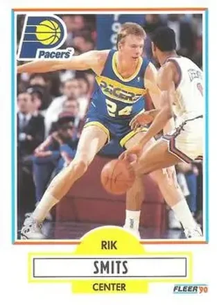 1990-91 Fleer #82 - Rik Smits - Indiana Pacers