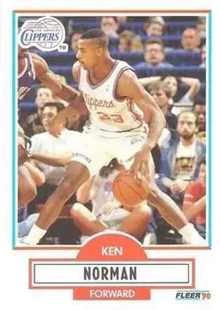 1990-91 Fleer #88 - Ken Norman - Los Angeles Clippers