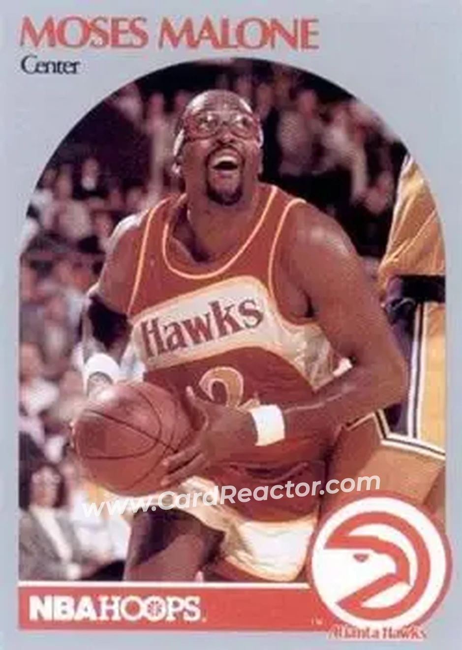 1990-91 Hoops #31 - Moses Malone - Atlanta Hawks