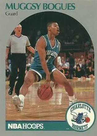 1990-91 Hoops #50 - Muggsy Bogues - Charlotte Hornets