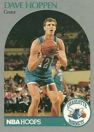 1990-91 Hoops #55 - Dave Hoppen - Charlotte Hornets