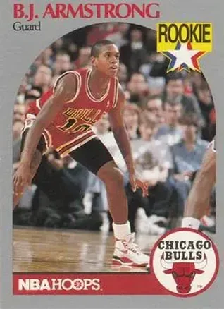 1990-91 Hoops #60 - B.J. Armstrong - Chicago Bulls