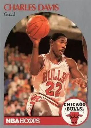 1990-91 Hoops #62 - Charles Davis - Chicago Bulls