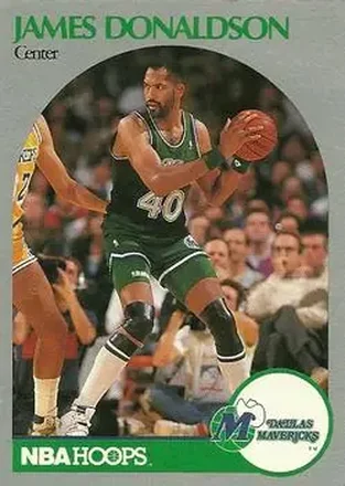 1990-91 Hoops #85 - James Donaldson - Dallas Mavericks