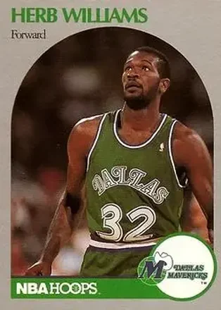 1990-91 Hoops #90 - Herb Williams - Dallas Mavericks