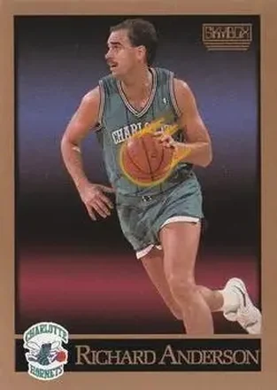 1990-91 SkyBox #25 - Richard Anderson - Charlotte Hornets