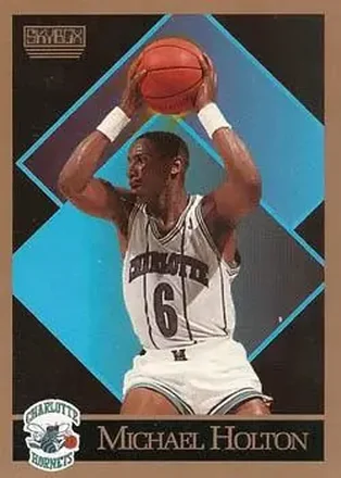 1990-91 SkyBox #30 - Michael Holton - Charlotte Hornets