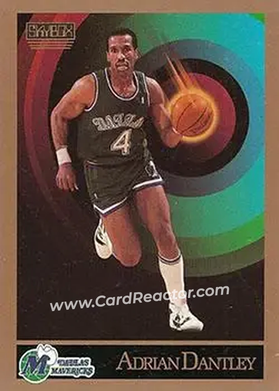 1990-91 SkyBox #61 - Adrian Dantley - Dallas Mavericks