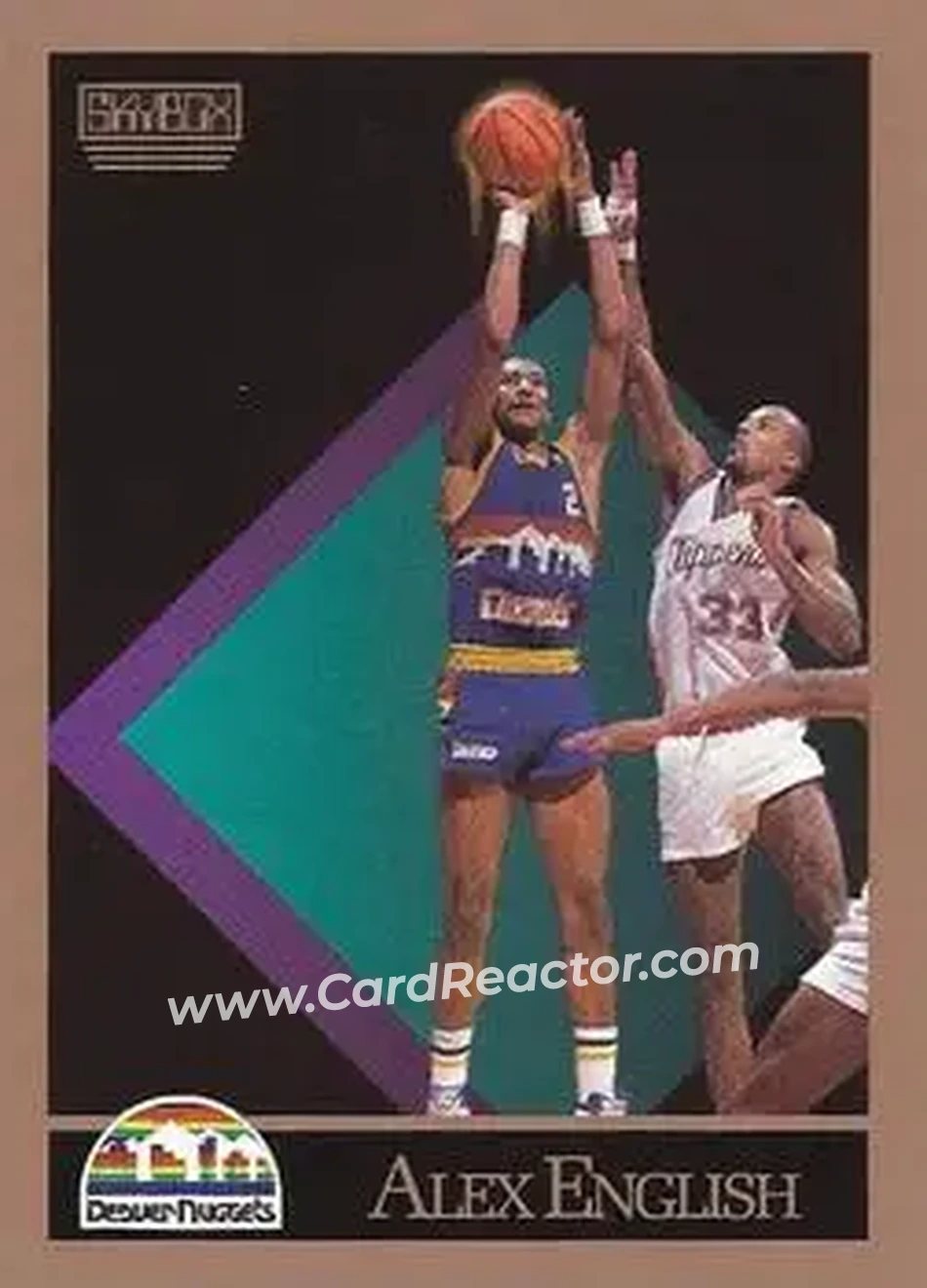 1990-91 SkyBox #74 - Alex English - Denver Nuggets