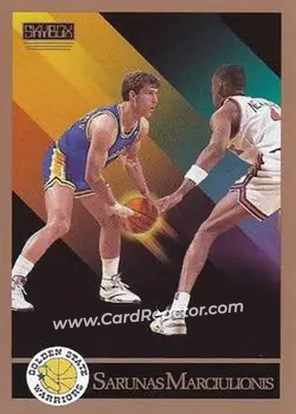1990-91 SkyBox #97 - Šarūnas Marčiulionis - Golden State Warriors