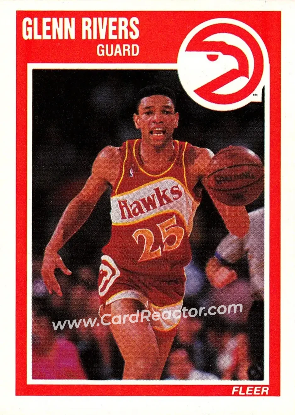1989-90 Fleer #5 - Doc Rivers - Atlanta Hawks - Front