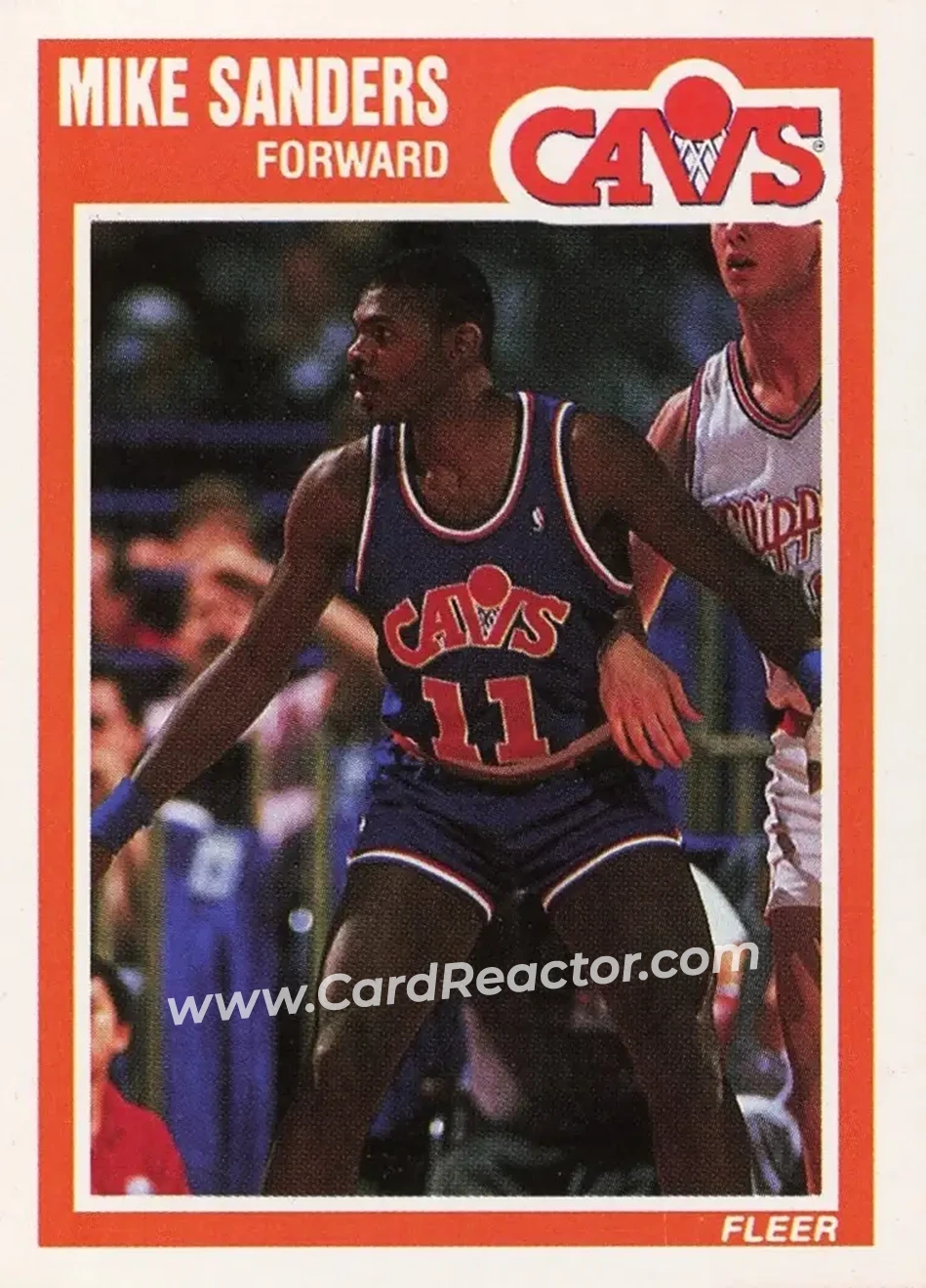 1989-90 Fleer #30 - Mike Sanders - Cleveland Cavaliers - Front 1989-90 Fleer #30 - Mike Sanders - Cleveland Cavaliers - Front