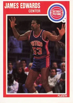 1989-90 Fleer #46 - James Edwards - Detroit Pistons