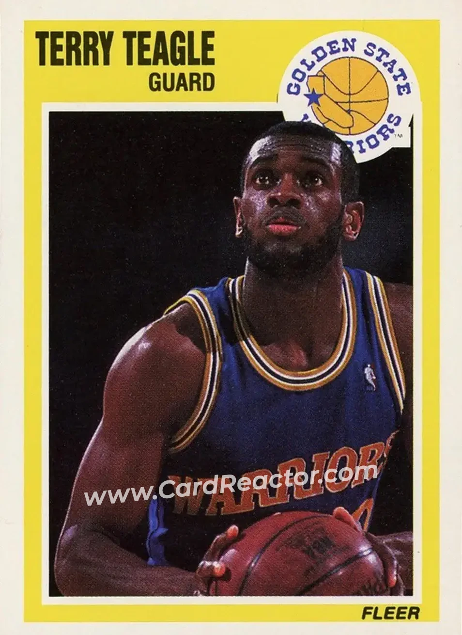1989-90 Fleer #57 - Terry Teagle - Golden State Warriors - Front