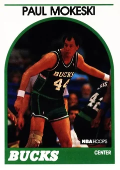 1989-90 Hoops #42 - Paul Mokeski - Milwaukee Bucks