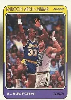 1988-89 Fleer #64 - Kareem Abdul-Jabbar - Los Angeles Lakers