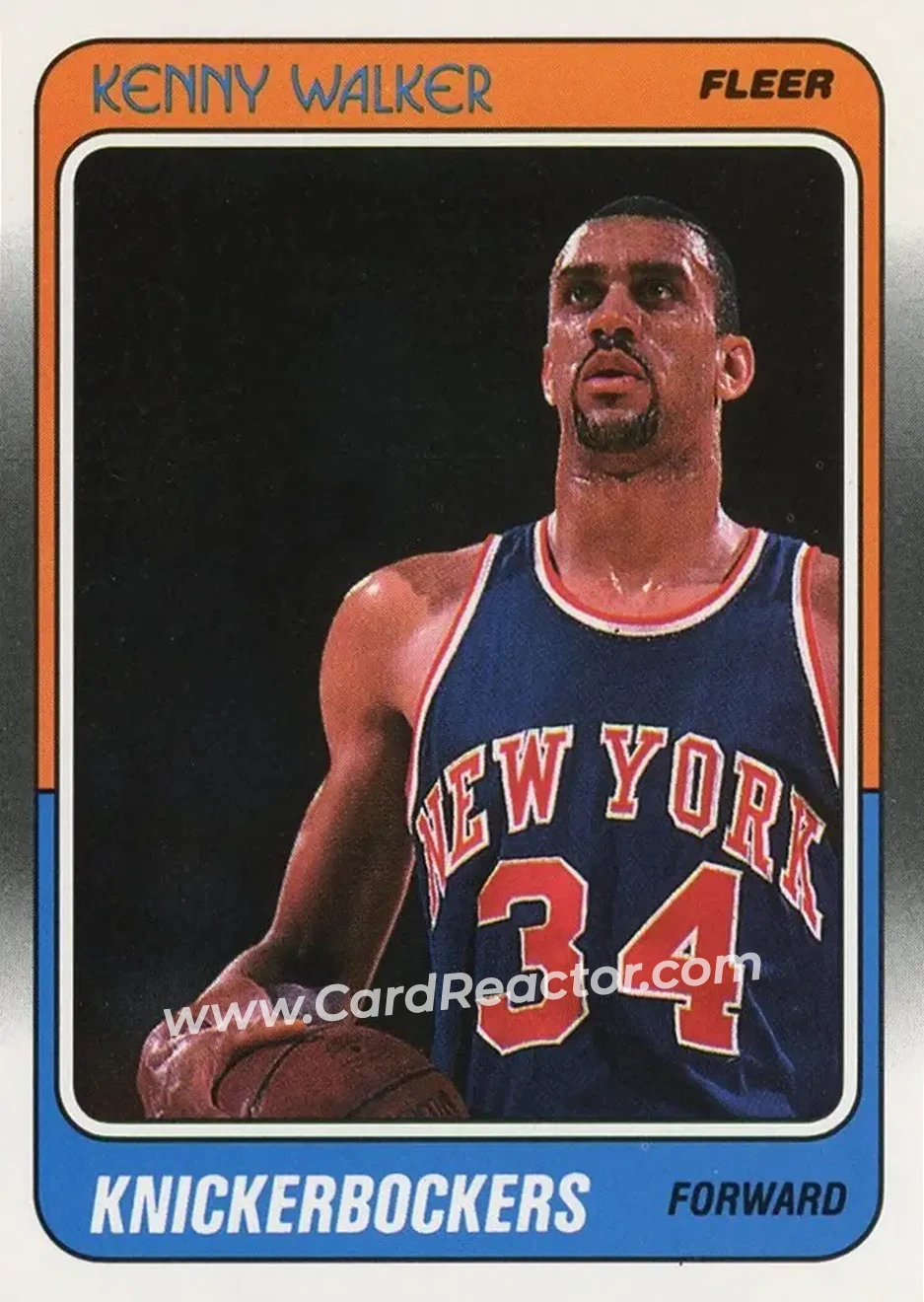 1988-89 Fleer #83 - Kenny Walker - New York Knicks - Front