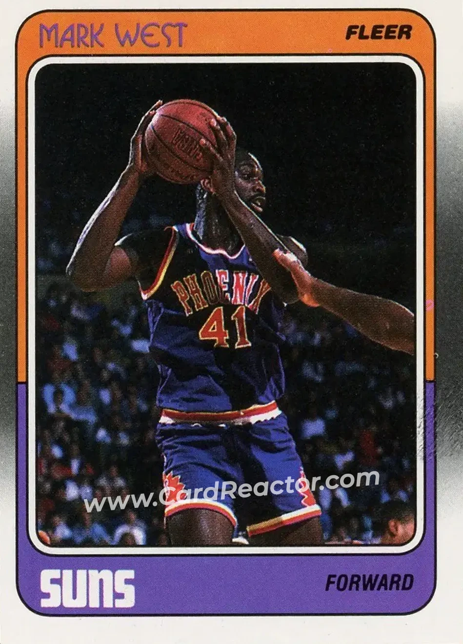 1988-89 Fleer #91 - Mark West - Phoenix Suns - Front