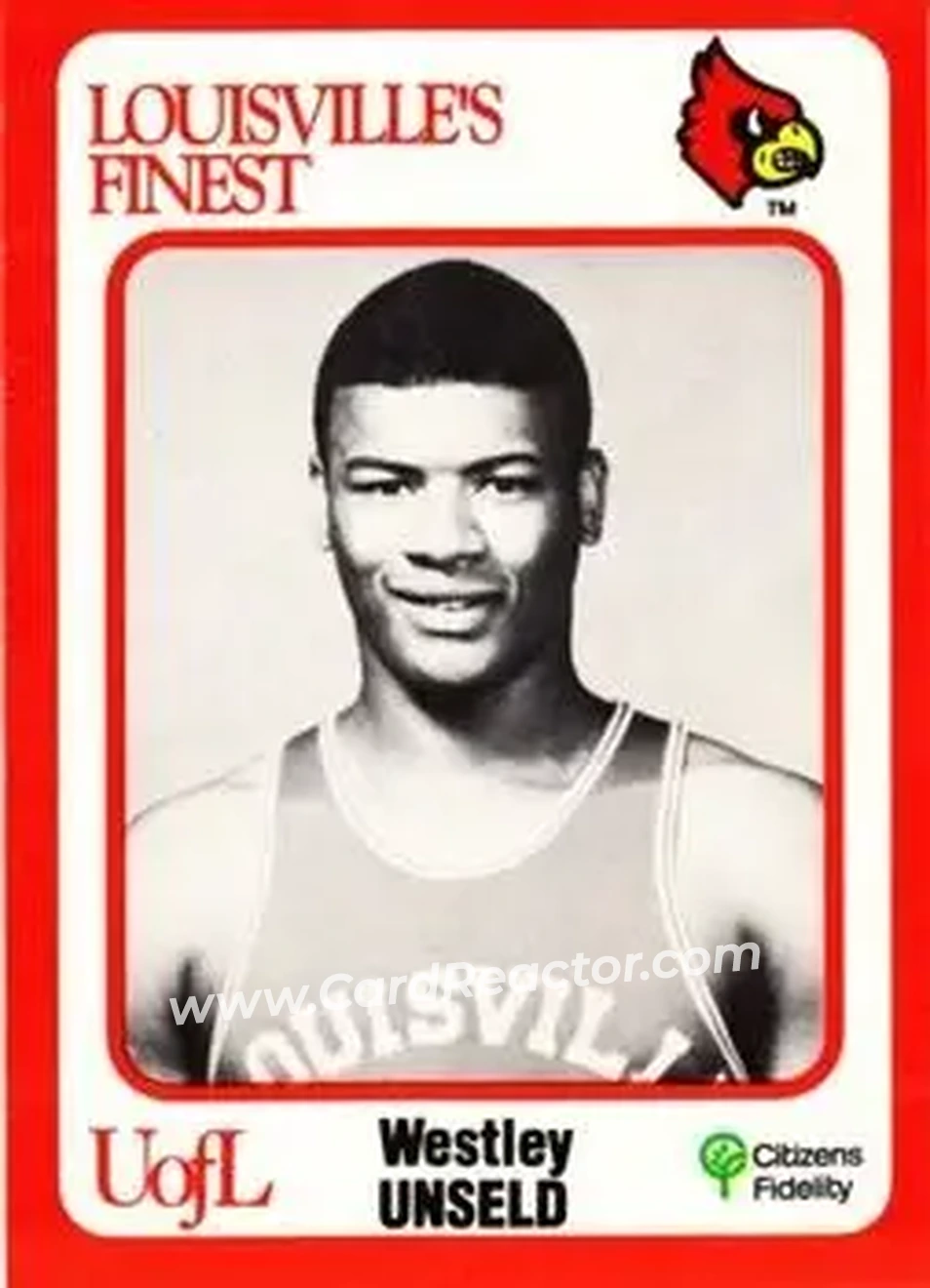 1988-89 Louisville Cardinals Collegiate Collection #2 - Wes Unseld - Louisville Cardinals