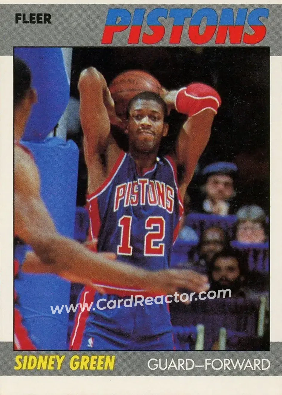 1987-88 Fleer #44 - Sidney Green - Detroit Pistons - Front