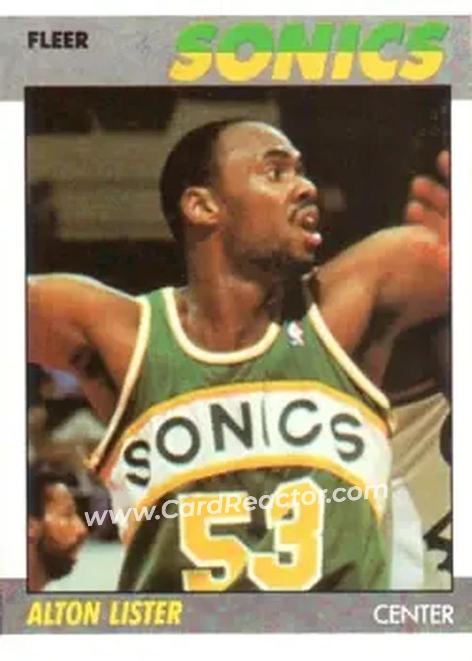 1987-88 Fleer #64 - Alton Lister - Seattle SuperSonics - Front
