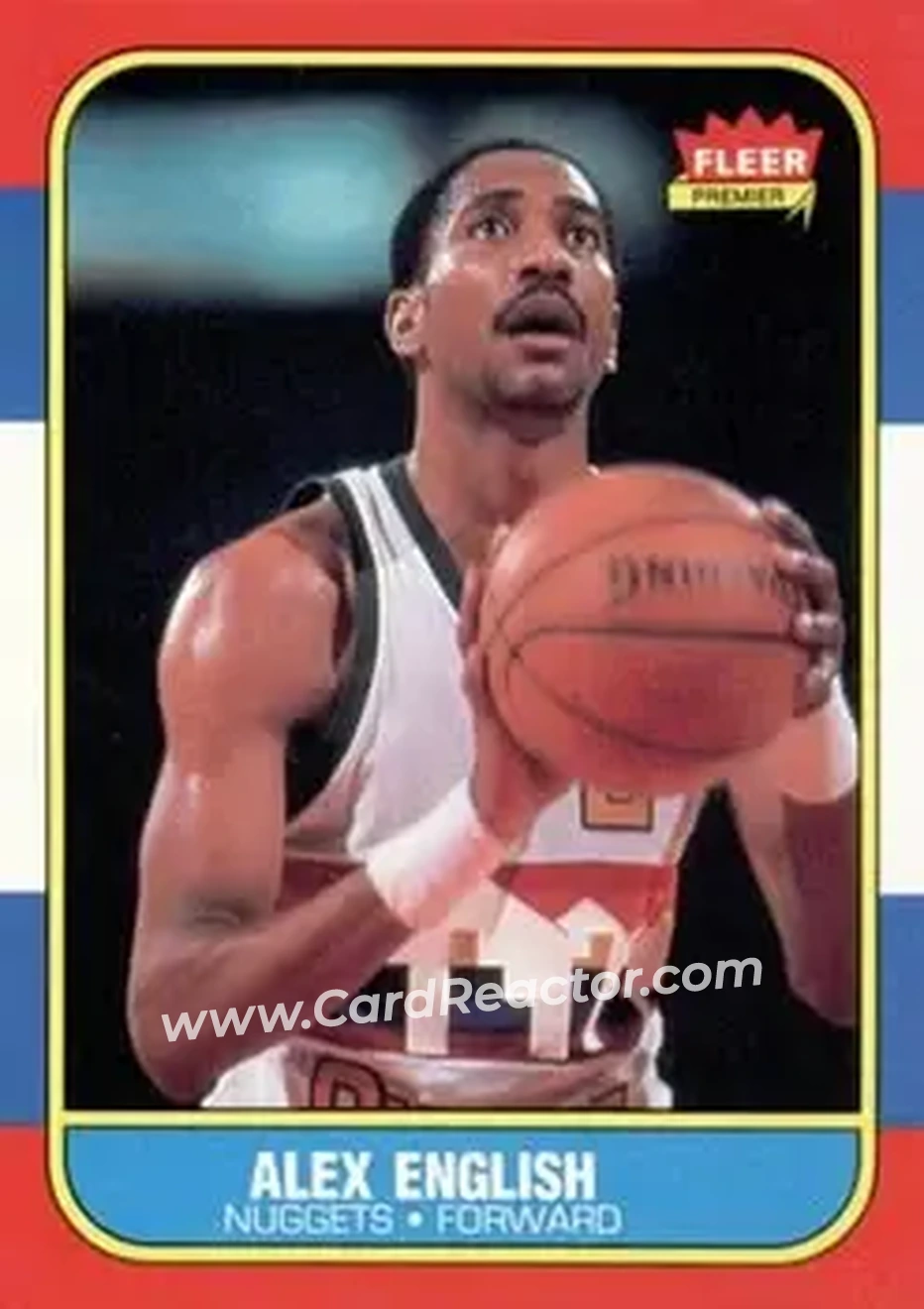 1986-87 Fleer #30 - Alex English - Denver Nuggets - Front