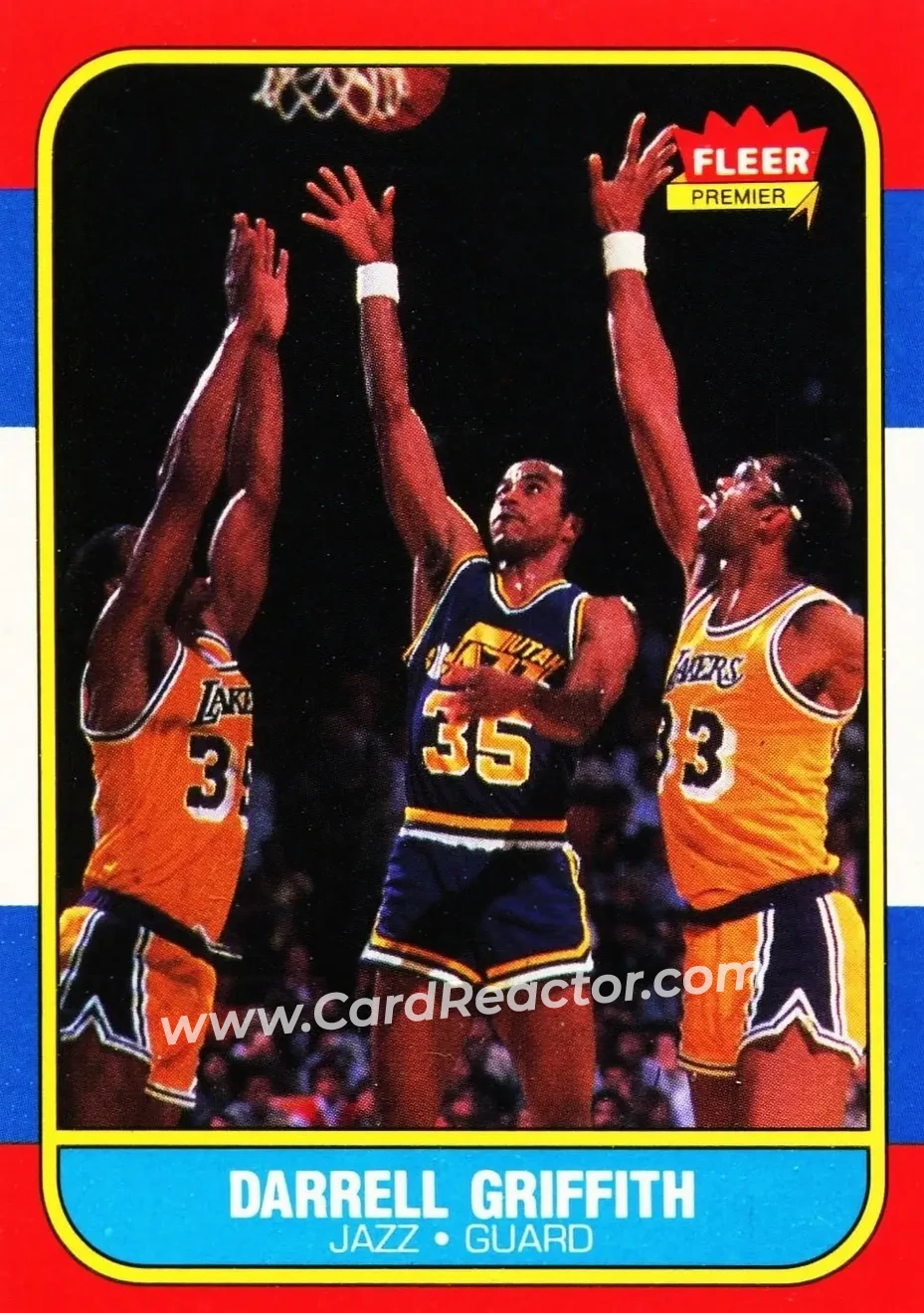 1986-87 Fleer #42 - Darrell Griffith - Utah Jazz - Front