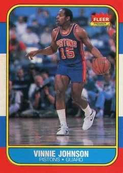 1986-87 Fleer #56 - Vinnie Johnson - Detroit Pistons