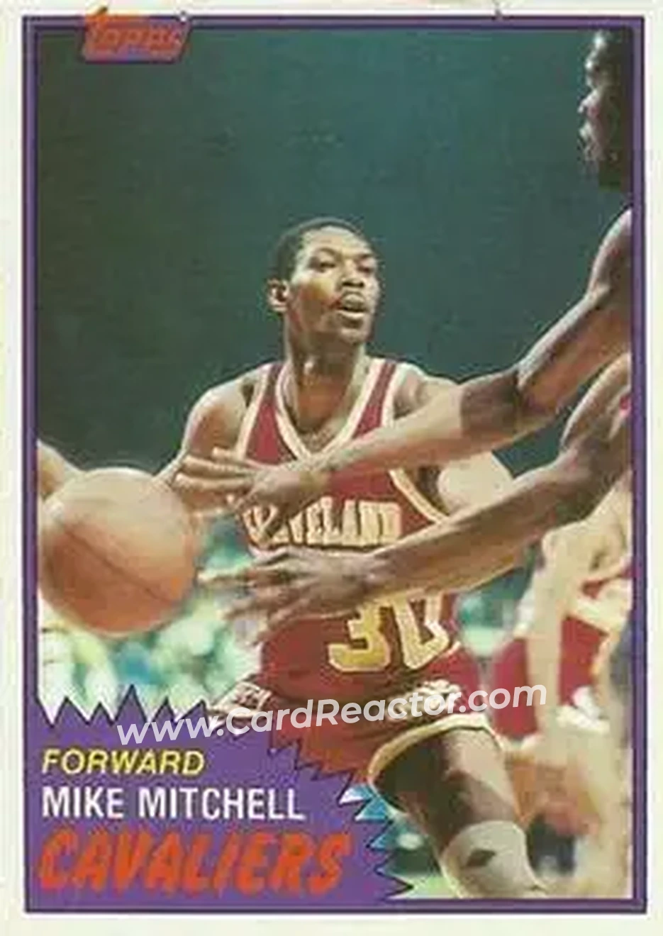 1981-82 Topps #9 - Mike Mitchell - Cleveland Cavaliers - Front