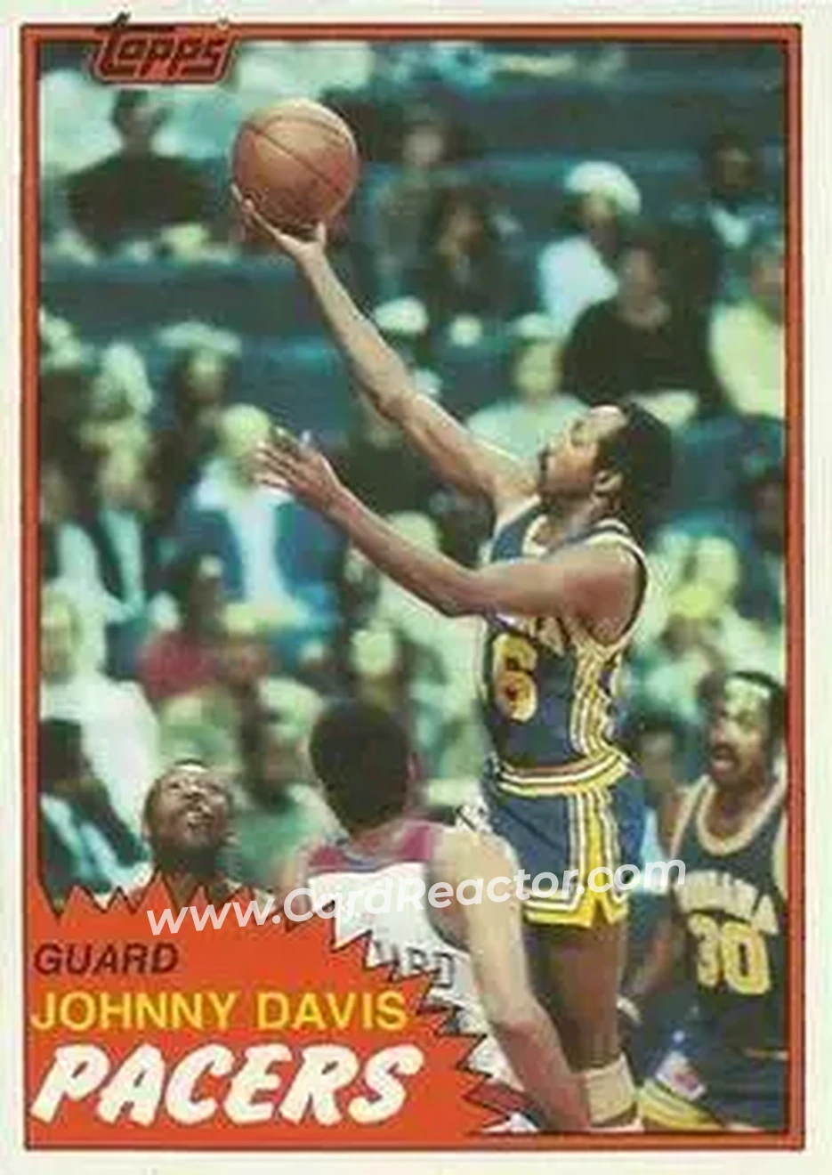 1981-82 Topps #16 - Johnny Davis - Indiana Pacers - Front