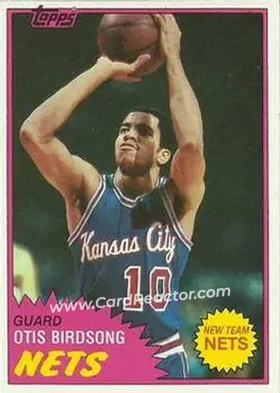 1981-82 Topps #17 - Otis Birdsong - New Jersey Nets - Front