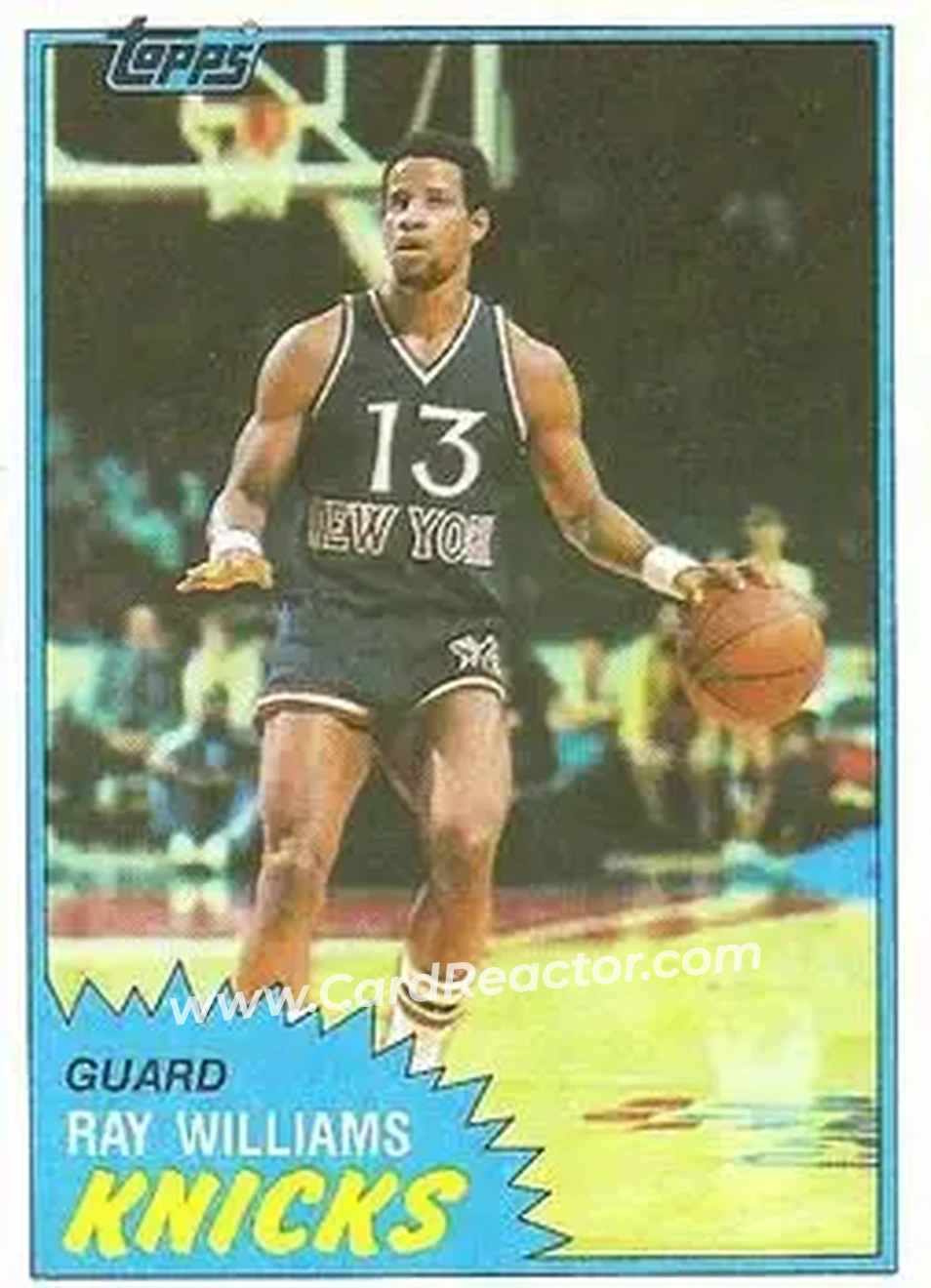 1981-82 Topps #28 - Ray Williams - New York Knicks - Front