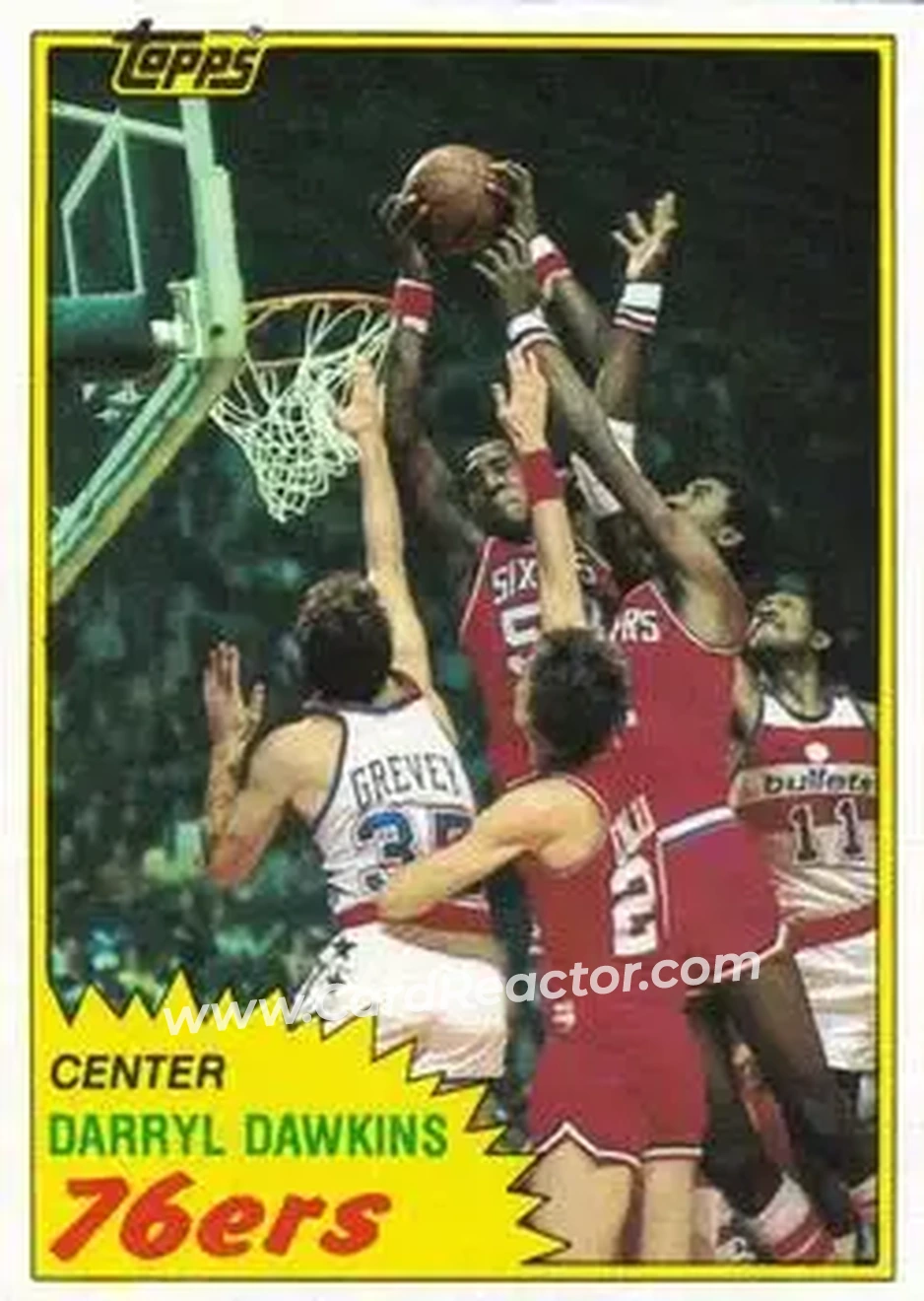 1981-82 Topps #29 - Darryl Dawkins - Philadelphia 76ers - Front